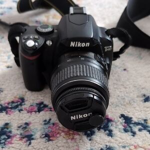 Nikon Black Camera with Accessories